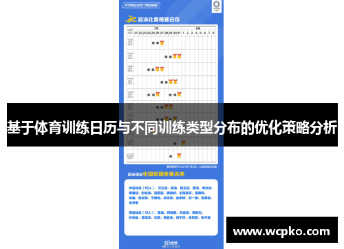 基于体育训练日历与不同训练类型分布的优化策略分析